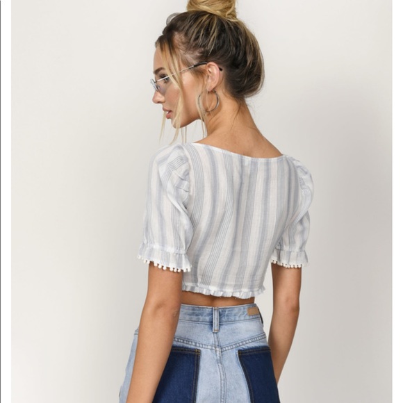 Tobi Milkmaid From A Dream Crop Top - Picture 2 of 5